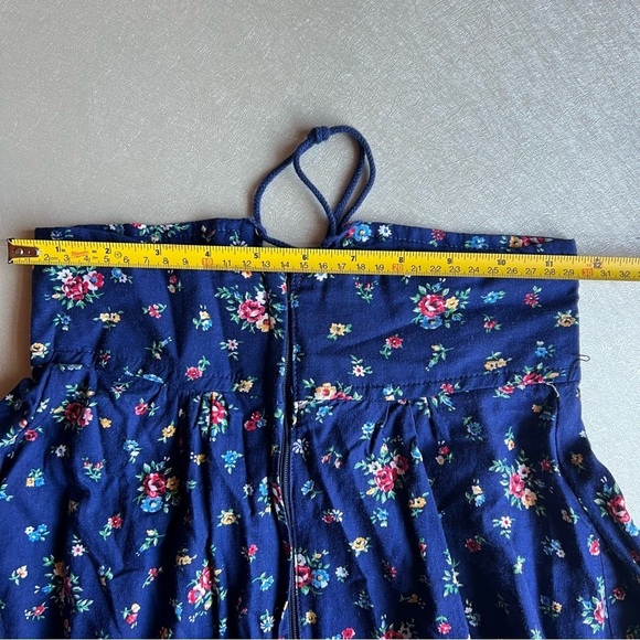 RARE 1970's Gunnies Sax Skirt with Lace Detail, Hippie Bohemian Youth Size 5 - Picture 6 of 10